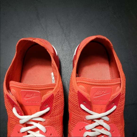 Nike Air Max 90 Ultra 2.0 Flyknit Men's Sz 10 Bright Crimson 875943-600 - Picture 6 of 6